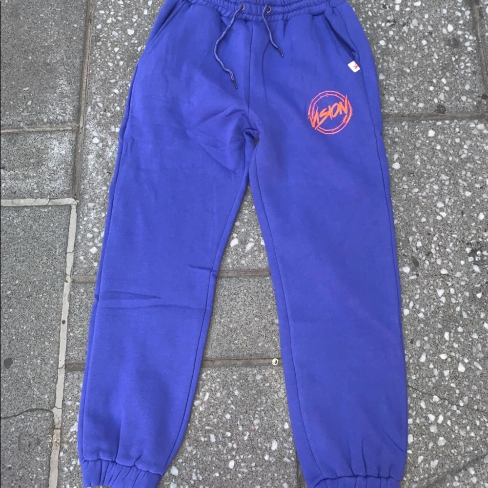 Royalblue/orange VISION Logo Sweatpants NWT